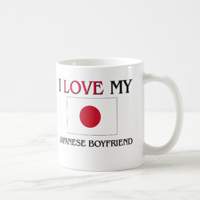 Caneca De Café Eu amo meu namorado japonês (Direita)