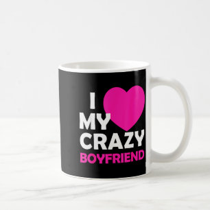Caneca De Café Eu Amo Meu Namorado Louco Presente Engraçado do Di