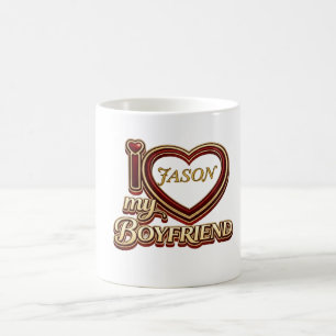 Caneca De Café Eu Amo Meu Namorado Personalizado