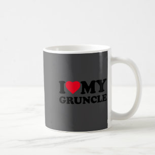 Caneca De Café Eu Amo Meu Ncle Família do Coração Vovô Manga Long