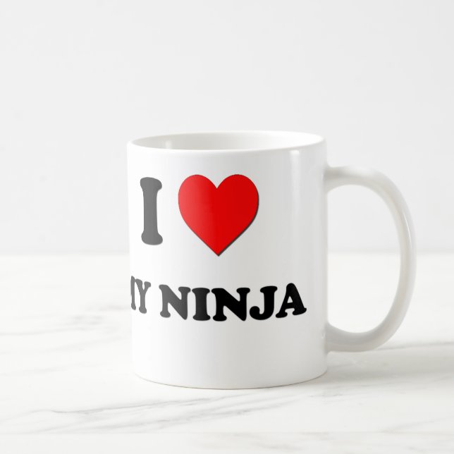 Caneca De Café Eu amo meu Ninja (Direita)