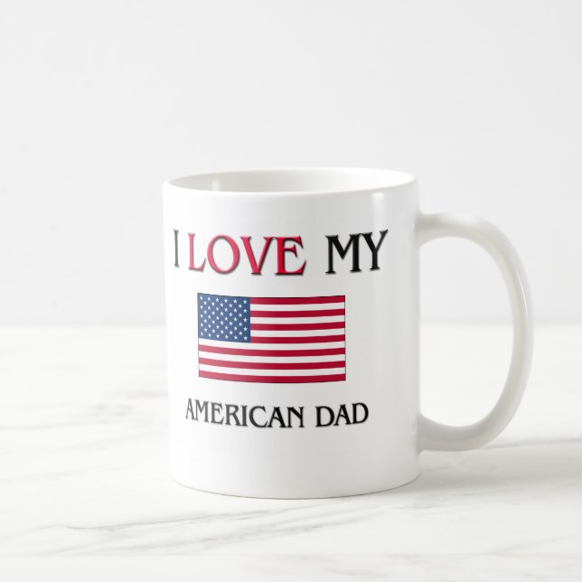 Caneca De Café Eu amo meu pai americano (Direita)