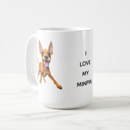Caneca De Café EU AMO MEU PAi DO CÃO MINPIN minpin pinscher minia