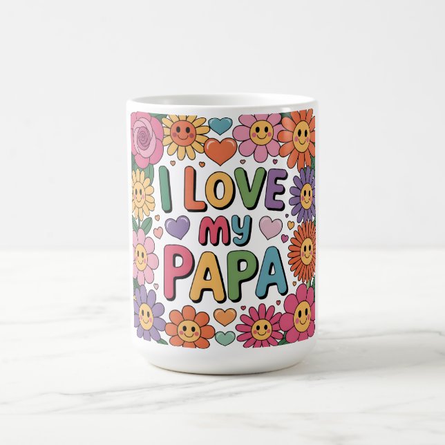 Caneca De Café Eu amo meu papai (Centro)