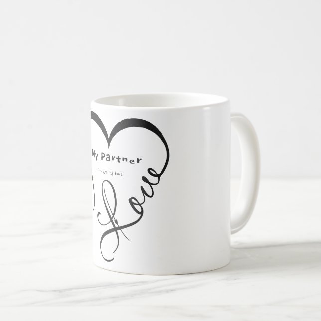 Caneca De Café Eu Amo Meu Parceiro - Você É Minha Casa Almofada (Frente Esquerda)