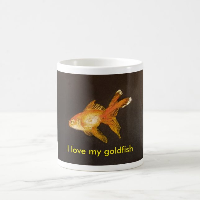 Caneca De Café Eu amo meu peixe dourado (Centro)
