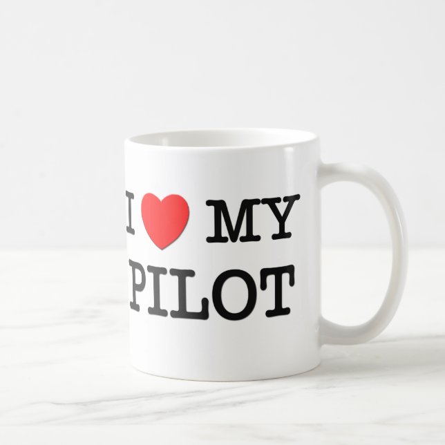 Caneca De Café Eu amo meu PILOTO (Direita)