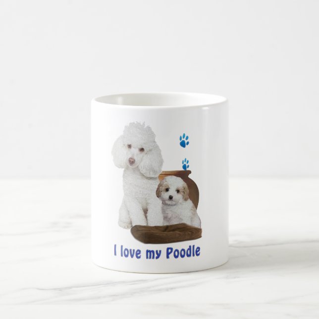 Caneca De Café Eu amo meu Poodle (Centro)