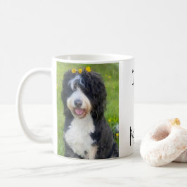 Caneca De Café "Eu amo meu Pop Pop! "Cachorro caprichoso na grama