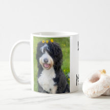 "Eu amo meu Pop Pop! "Cachorro caprichoso na grama