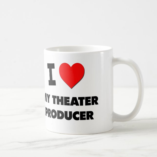 Caneca De Café Eu amo meu produtor do teatro (Direita)
