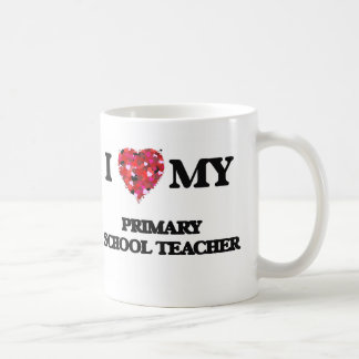 Caneca De Café Eu amo meu professor de escola primária