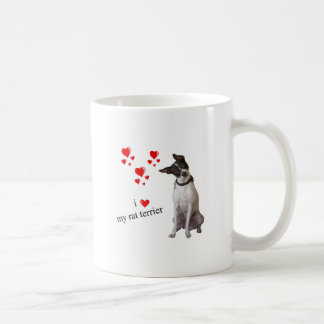 Caneca De Café Eu amo meu rato Terrier