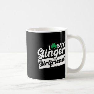 Caneca De Café Eu Amo Meu Rouxinol de Cabelo Ruivo Trevo Dia de S