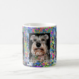 Caneca De Café Eu amo meu Schnauzer diminuto!