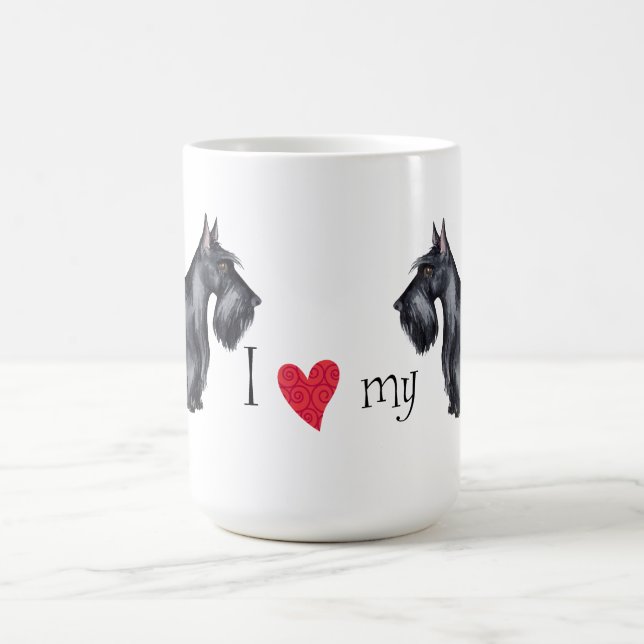 Caneca De Café Eu amo meu Scottie (Centro)