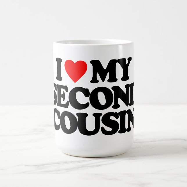 CANECA DE CAFÉ EU AMO MEU SEGUNDO PRIMO (Centro)