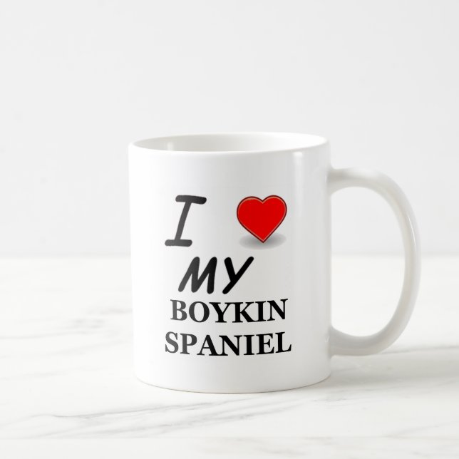 Caneca De Café Eu amo meu Spaniel de Boykin (Direita)