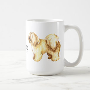 Caneca De Café Eu amo meu Terrier tibetano