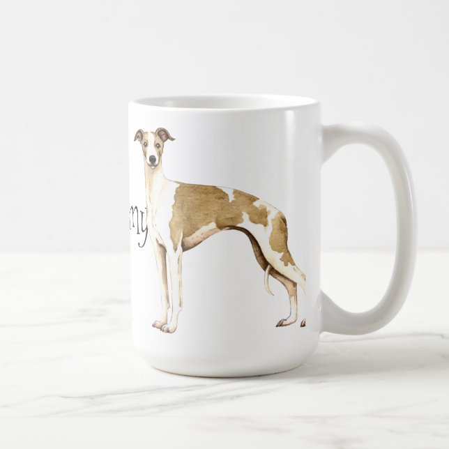 Caneca De Café Eu amo meu Whippet (Direita)
