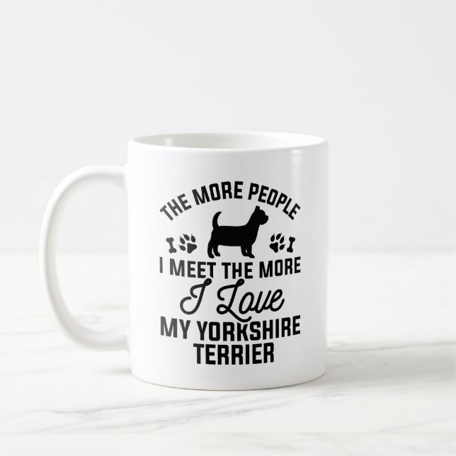 Caneca De Café Eu Amo Meu Yorkshire Terrier (Esquerda)