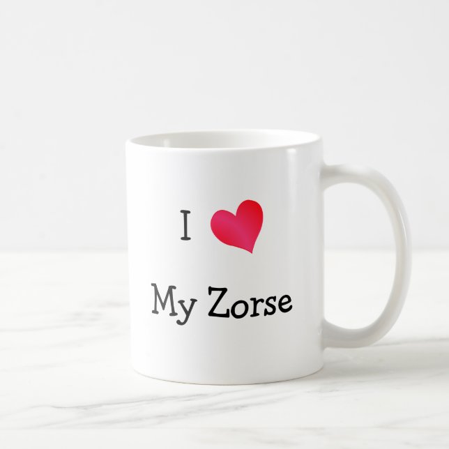 Caneca De Café Eu Amo Meu Zorse (Direita)