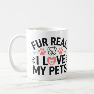 Caneca De Café eu amo meus animais de estimação