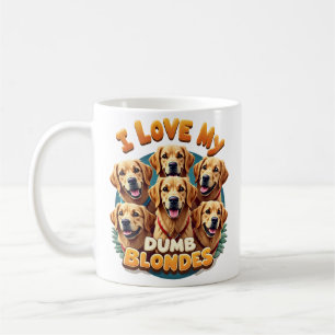 Caneca De Café Eu Amo Meus Golden Retrievers Loira Burra Vintage