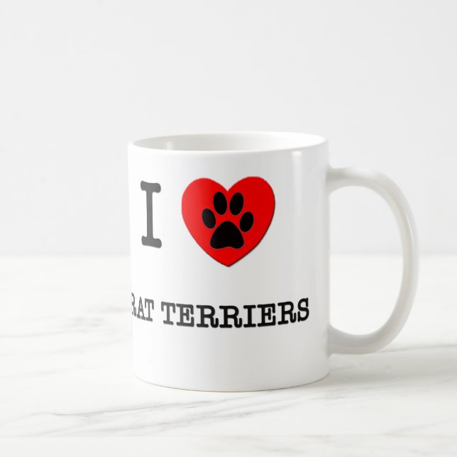 CANECA DE CAFÉ EU AMO MEUS TERRIER DE RATO (Direita)