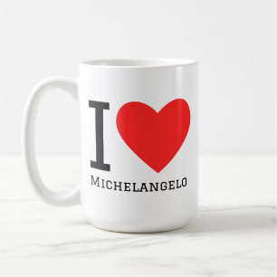 Caneca De Café Eu amo Michelangelo 