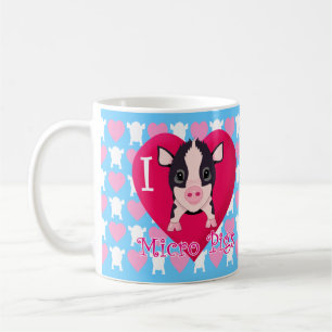 Caneca De Café Eu amo micro porcos