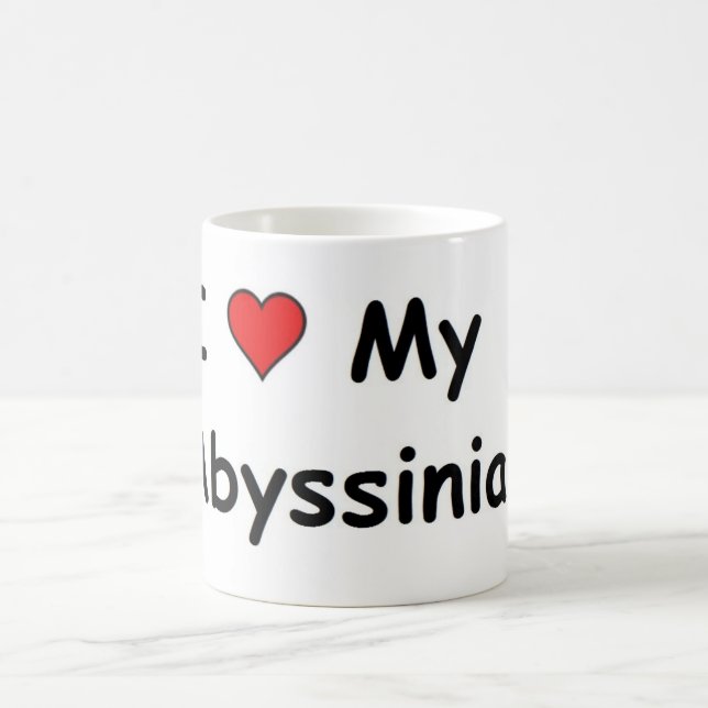 Caneca De Café Eu Amo Minha Abissínia (Centro)