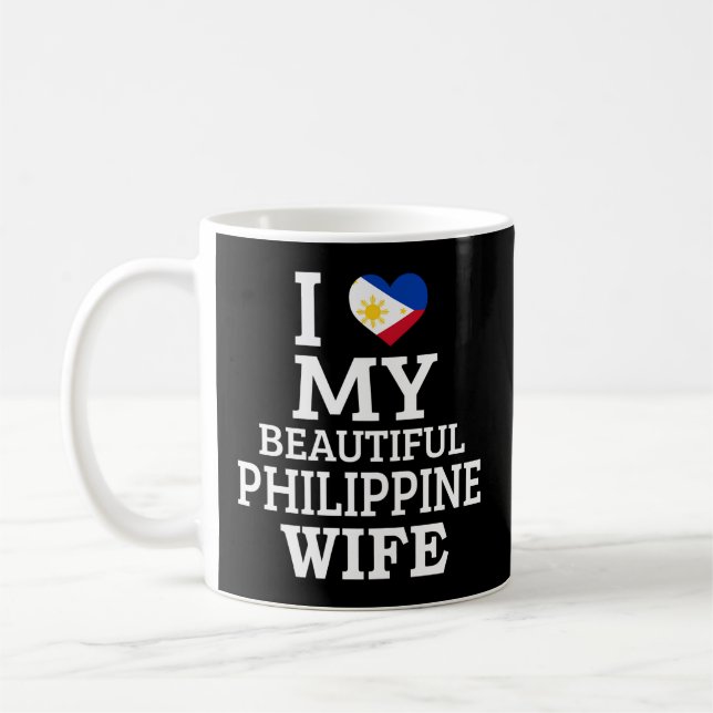 Caneca De Café Eu Amo Minha Bela Filipina (Esquerda)