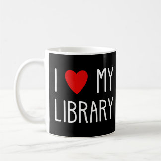 Caneca De Café Eu Amo Minha Biblioteca Para Os Líderes De Livros
