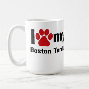 Caneca De Café Eu amo minha Boston Terrier