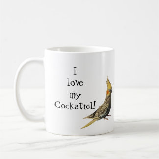 Caneca De Café Eu amo minha Cockatiel