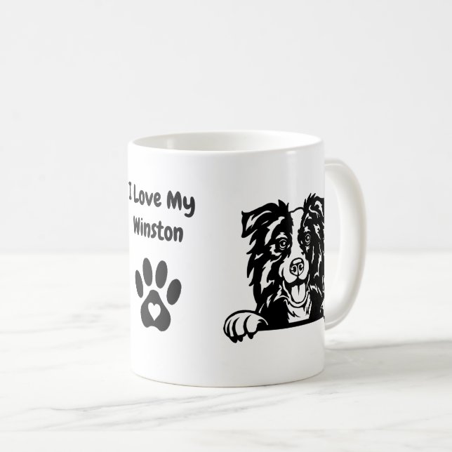 Caneca De Café Eu amo minha colônia de fronteira | Impressão de N (Frente Esquerda)