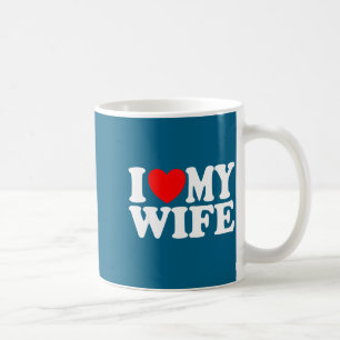 Caneca De Café Eu amo minha esposa coração engraçado marido legal