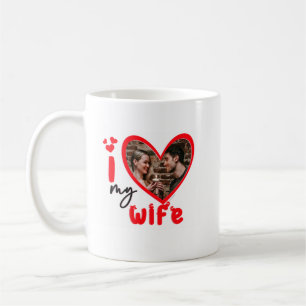 Caneca De Café Eu Amo Minha Esposa Foto Dotada Clássica Mug, 11 o