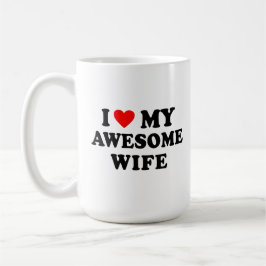 Caneca De Café Eu Amo Minha Esposa Incrível