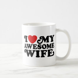 Caneca De Café Eu Amo Minha Esposa Incrível