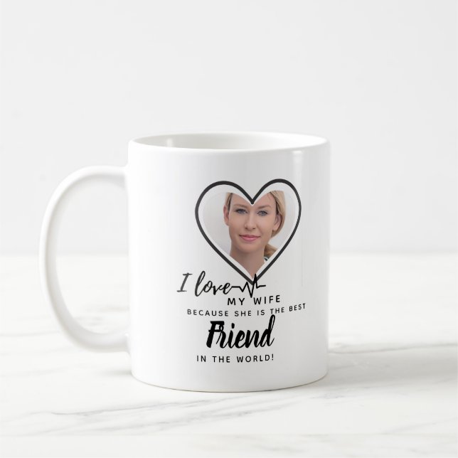 Caneca De Café Eu Amo Minha Esposa Presente FOTO - Amiga Personal (Esquerda)