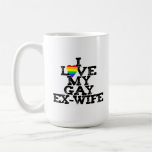 Caneca De Café Eu Amo Minha Ex-Mulher Gay Energia Divertida Pós-D