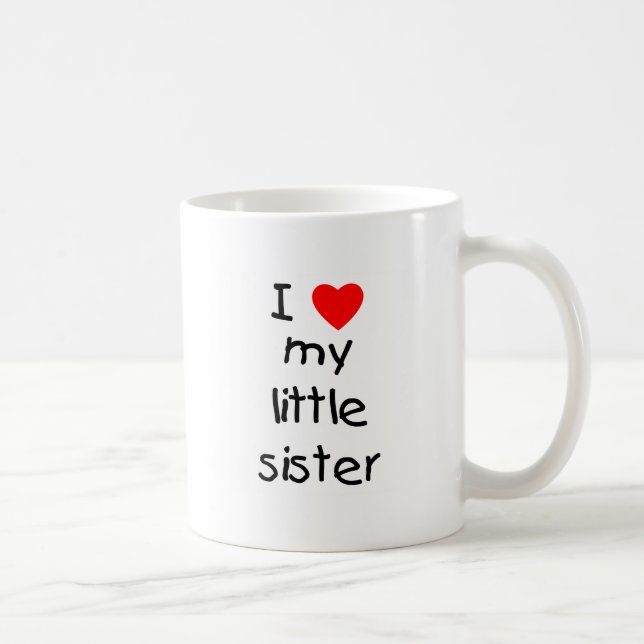 Caneca De Café Eu amo minha irmã mais nova (Direita)