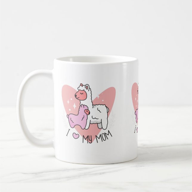 Caneca De Café Eu Amo Minha Mãe, Alpacas Mug (Esquerda)