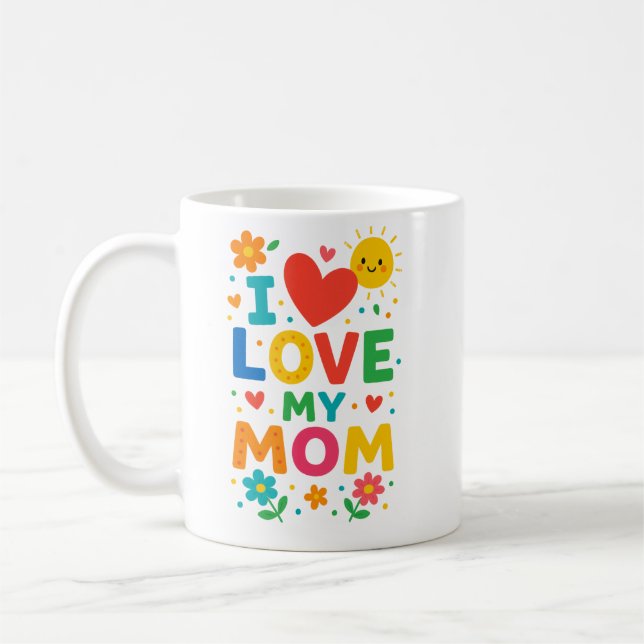 Caneca De Café Eu Amo Minha Mãe Mug (Esquerda)