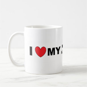 Caneca De Café eu amo minha mini aussie preta