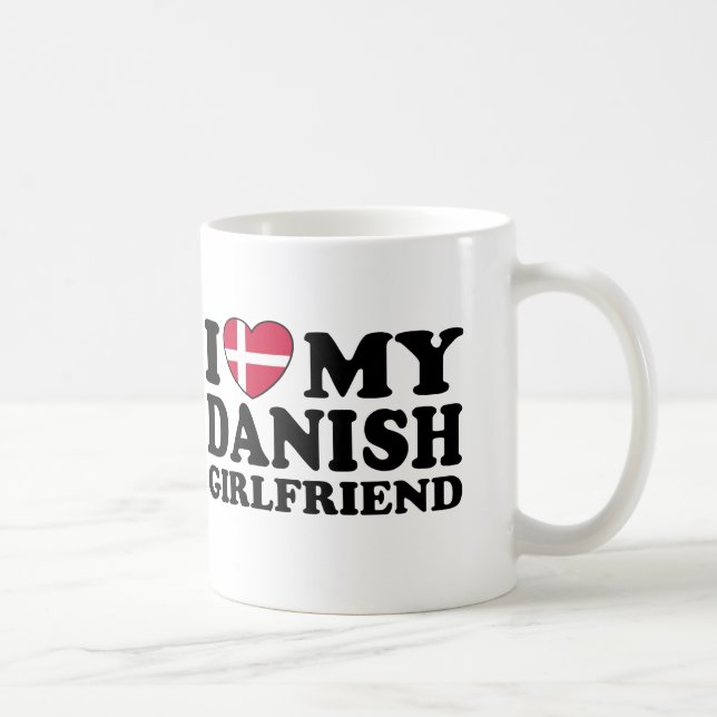 Caneca De Café Eu Amo Minha Namorada Dinamarquesa (Direita)
