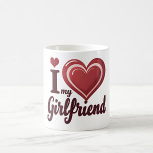 Caneca De Café Eu Amo Minha Namorada Personalizado