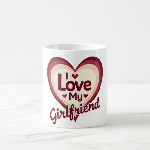 Caneca De Café Eu Amo Minha Namorada Personalizado